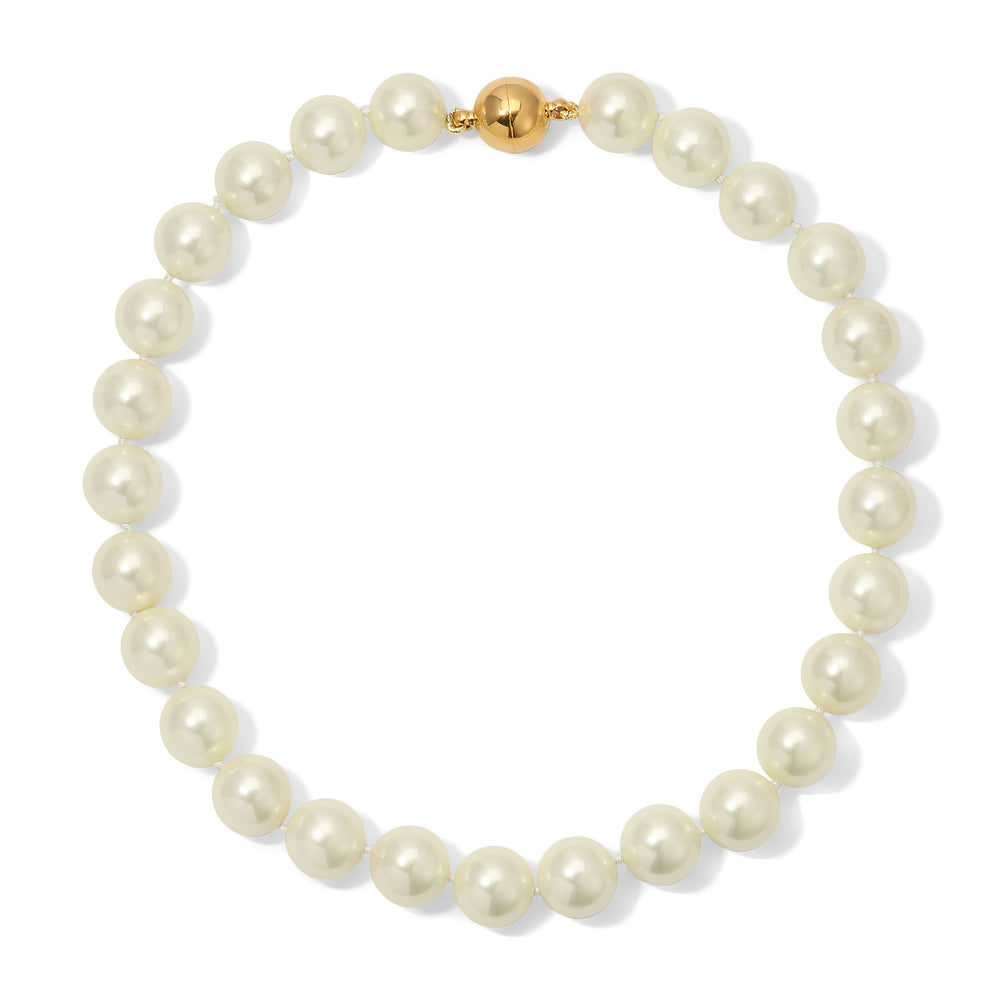14mm Ivory Shell Pearl Necklace
17.5 inches