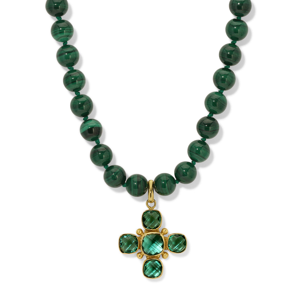 Malachite Cross Necklace