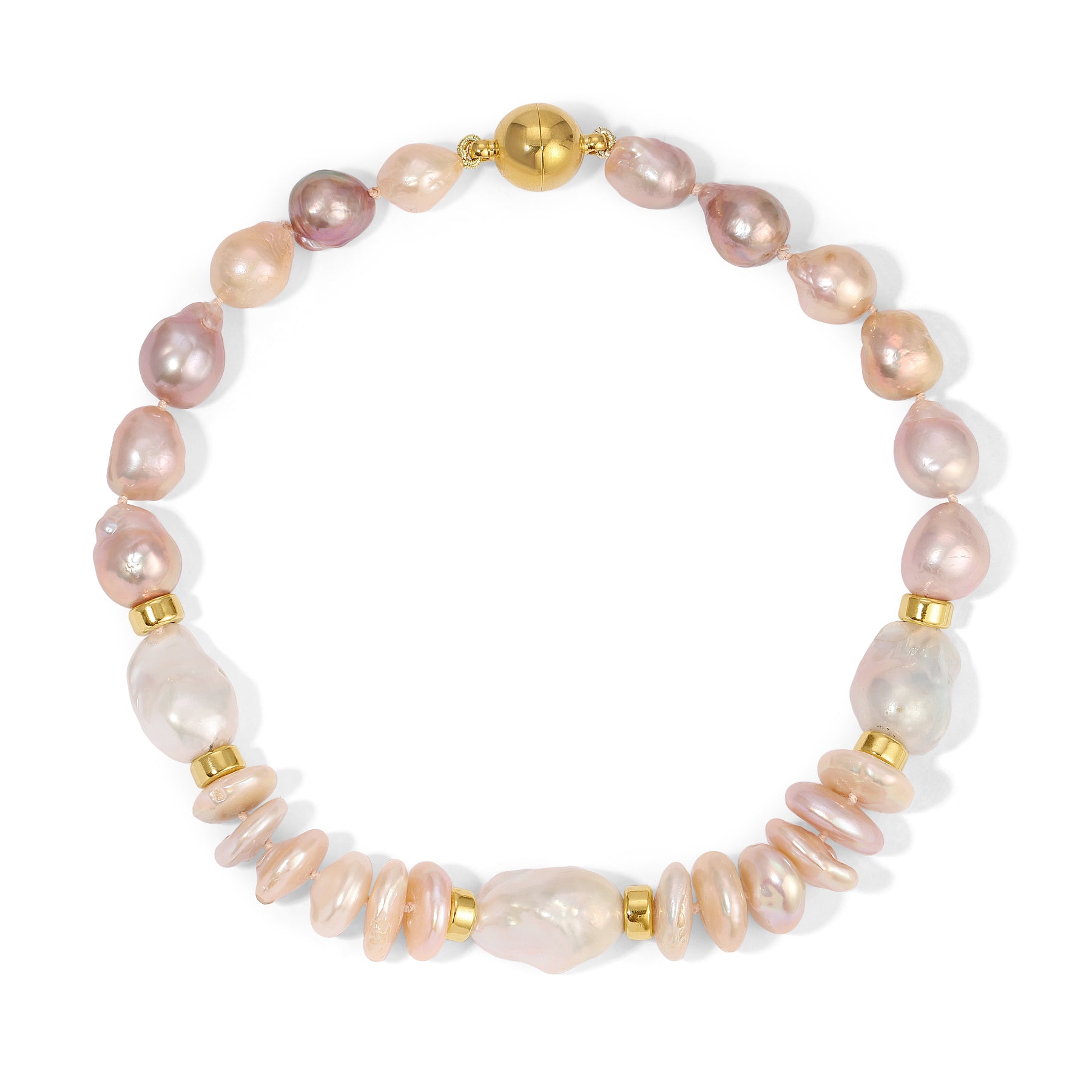 Pink Coin Pearl Ivy Necklace