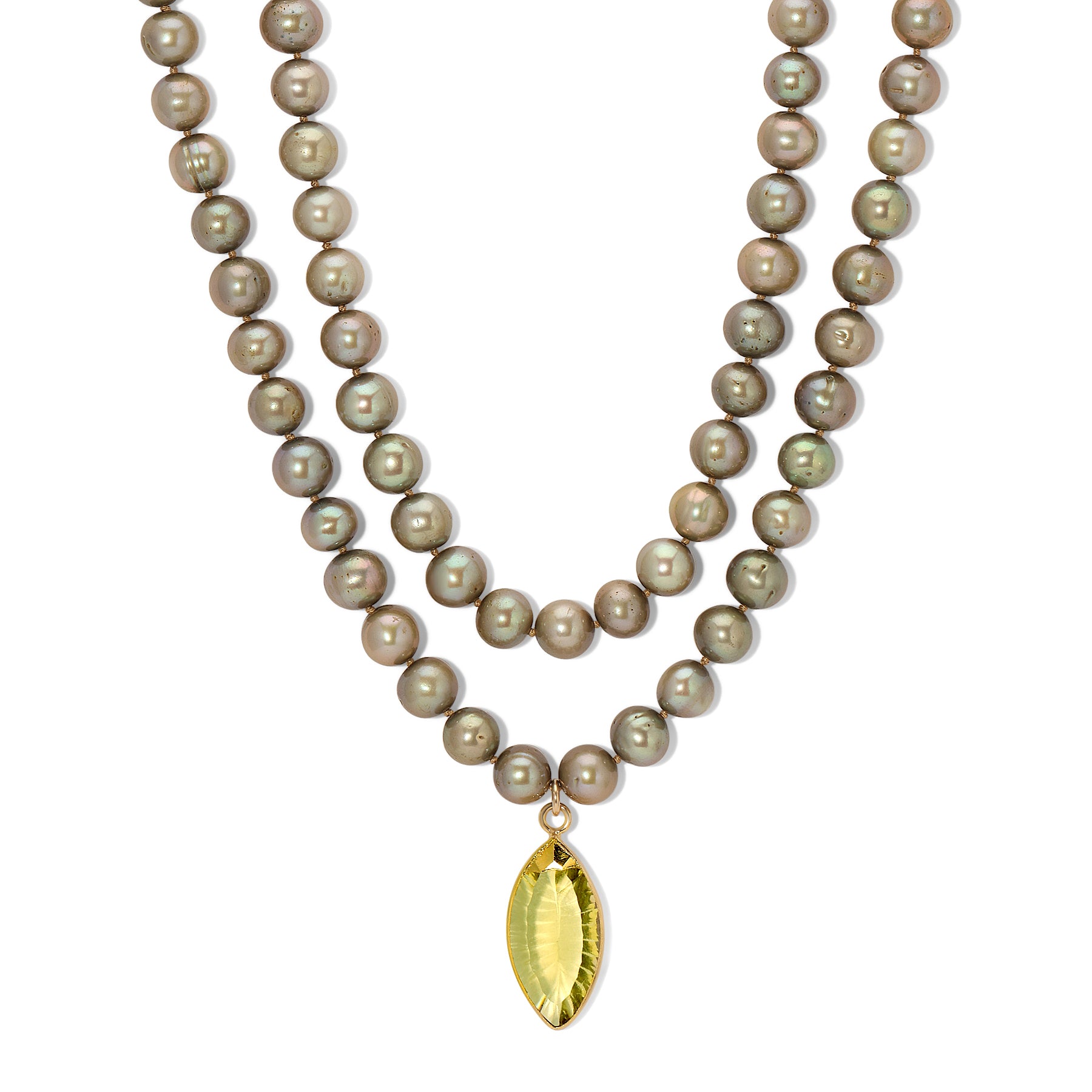 Peacock Freshwater Pearl Yellow Leaf Crystal Necklace