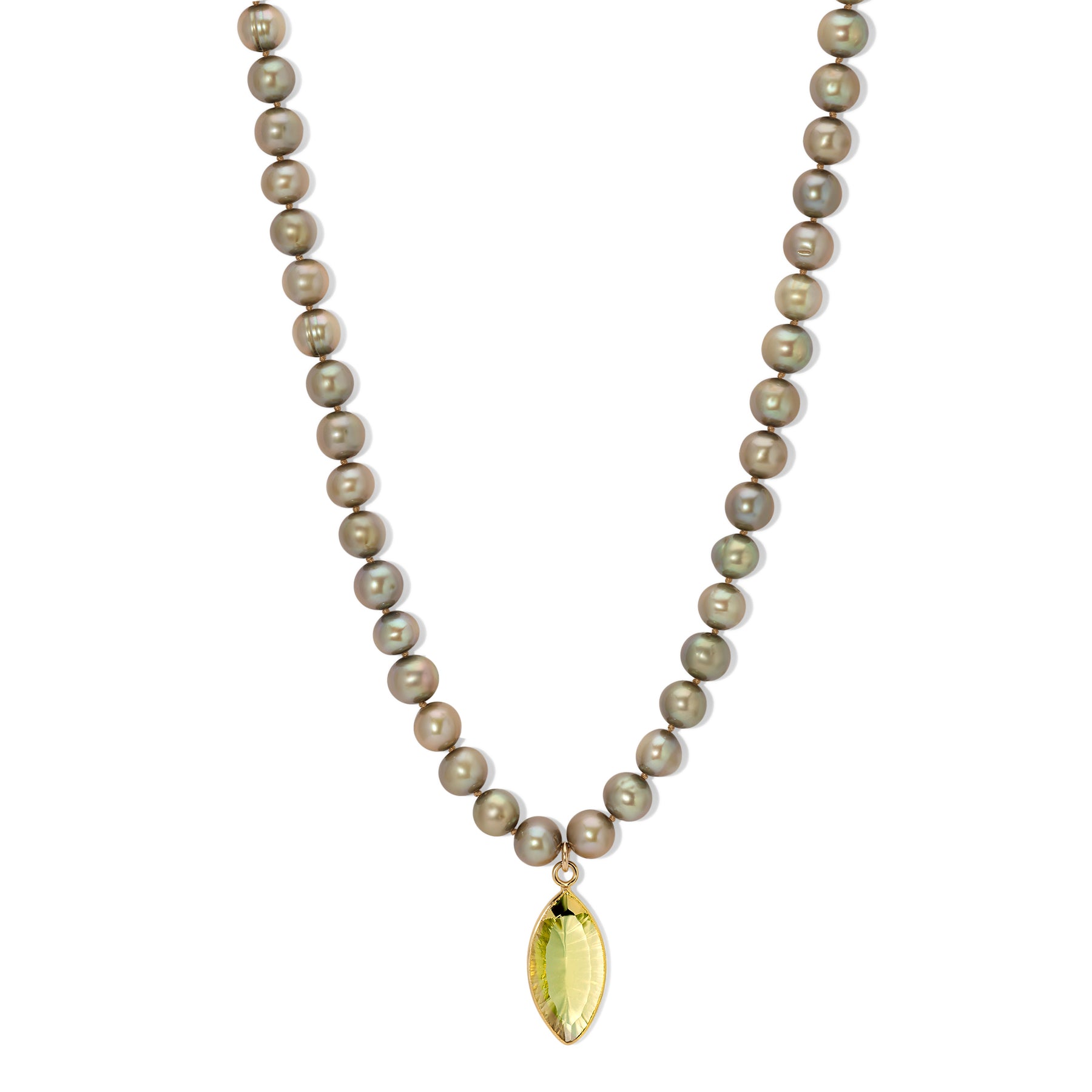 Peacock Freshwater Pearl Yellow Leaf Crystal Necklace