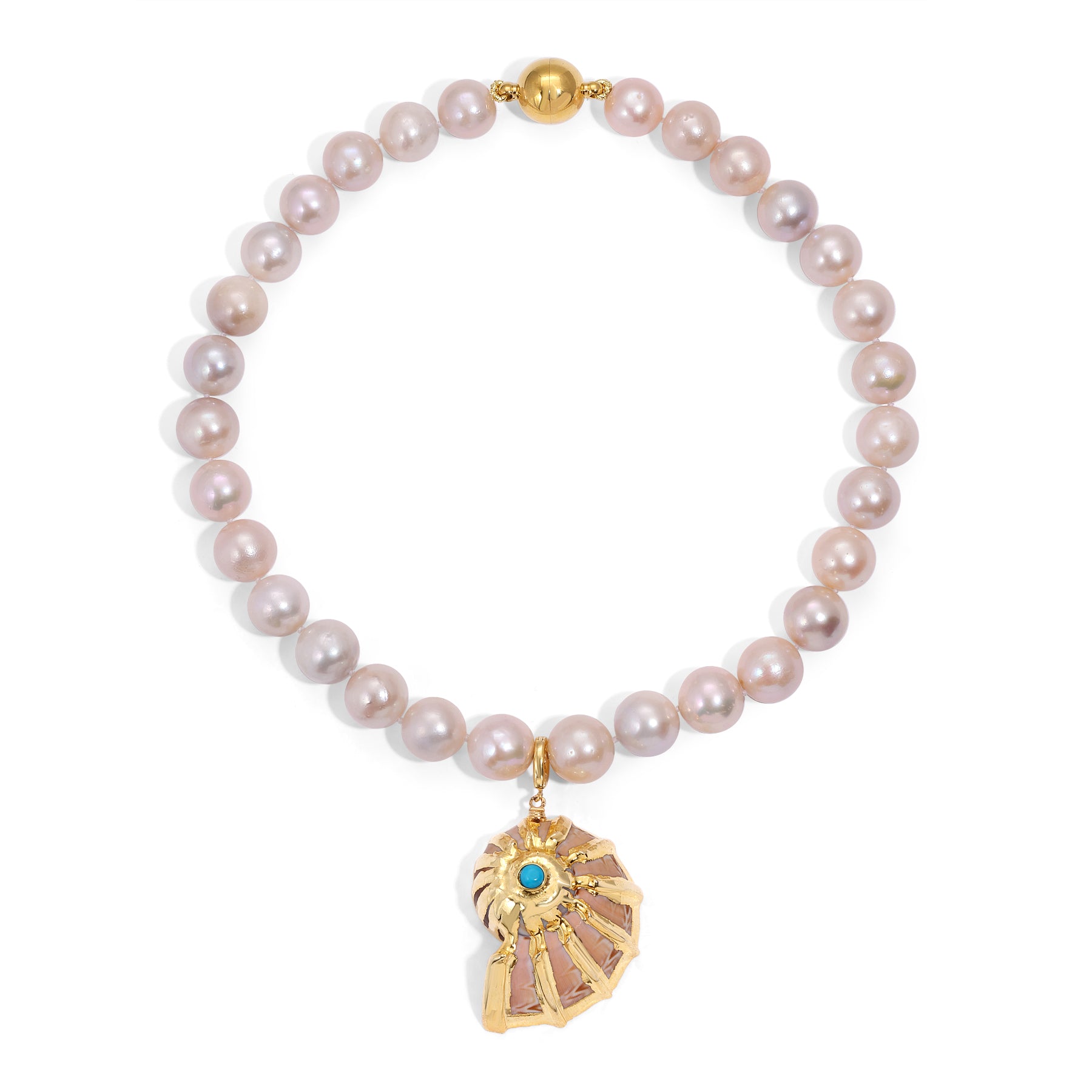 Pink Pearl Shell Choker Necklace