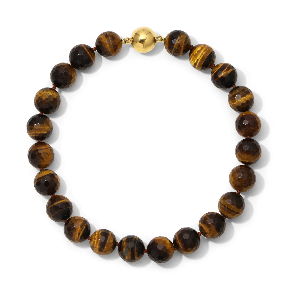 16mm Tiger's Eye Necklace - 15.5 inches
