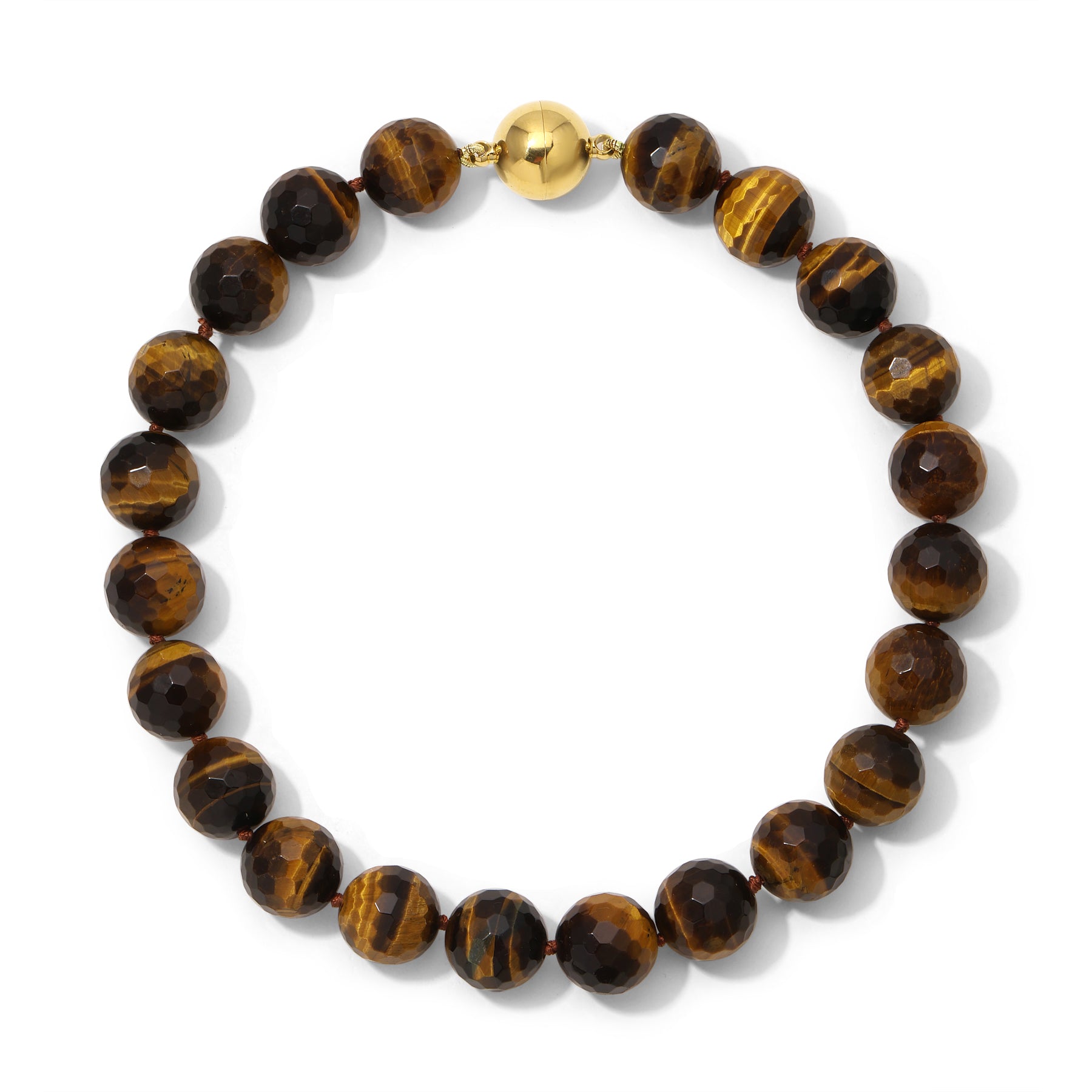 16mm Tiger's Eye Necklace - 15.5 inches