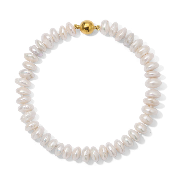 White Coin Pearl Necklace
