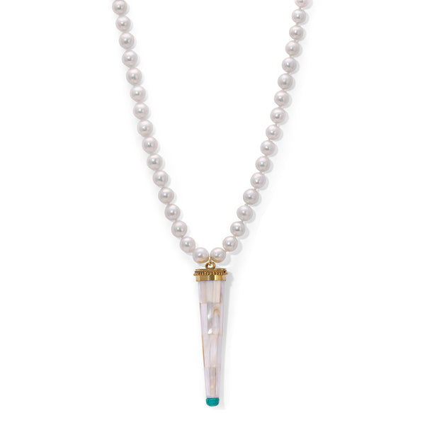 White Pearl Celestial Necklace