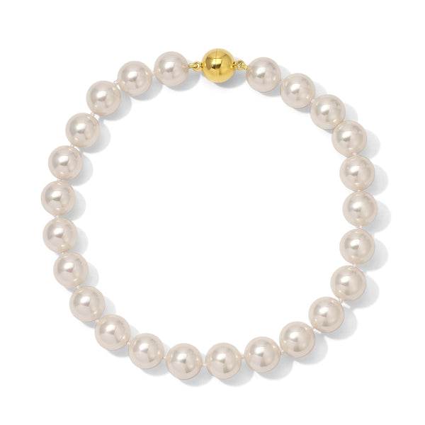 14mm White Shell Pearl Necklace