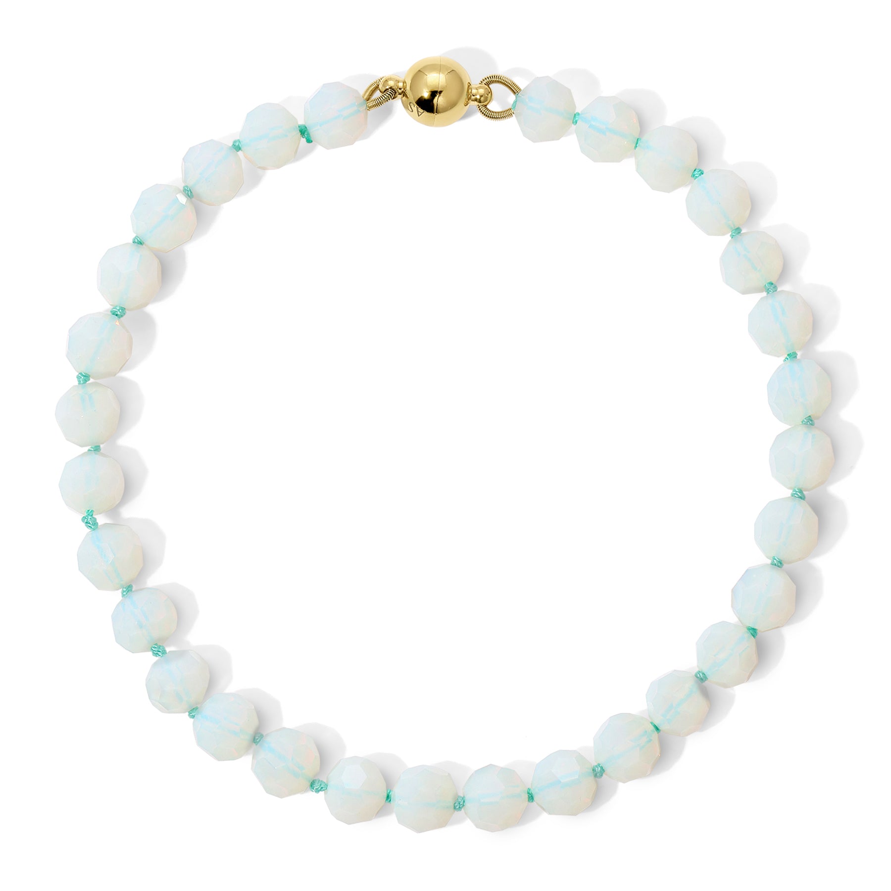 12mm Faceted Opal Necklace