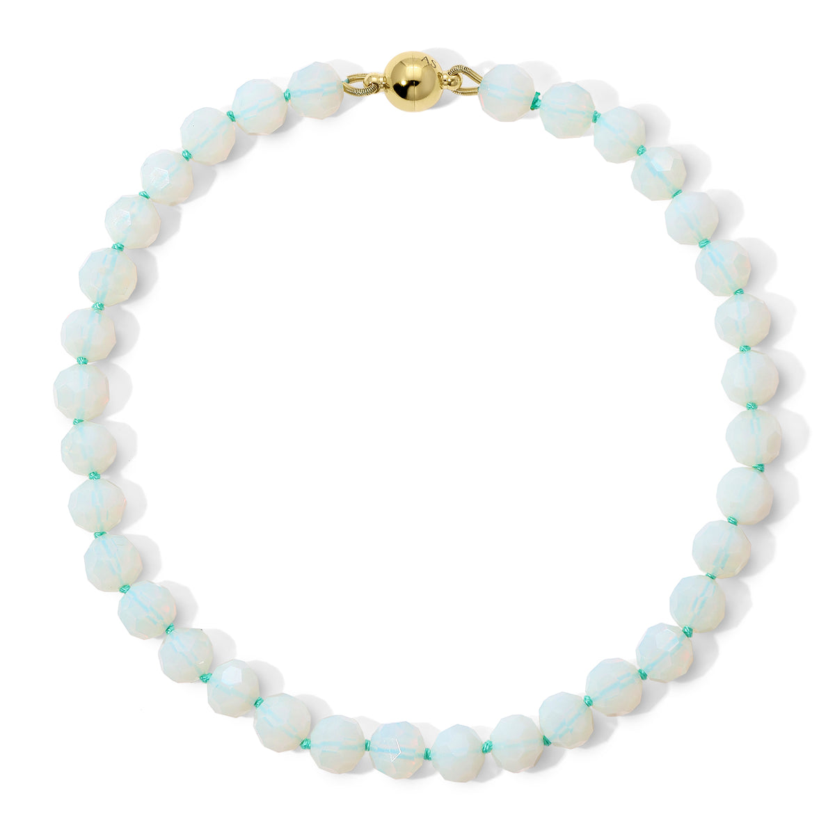 12mm Faceted Opalite Necklace