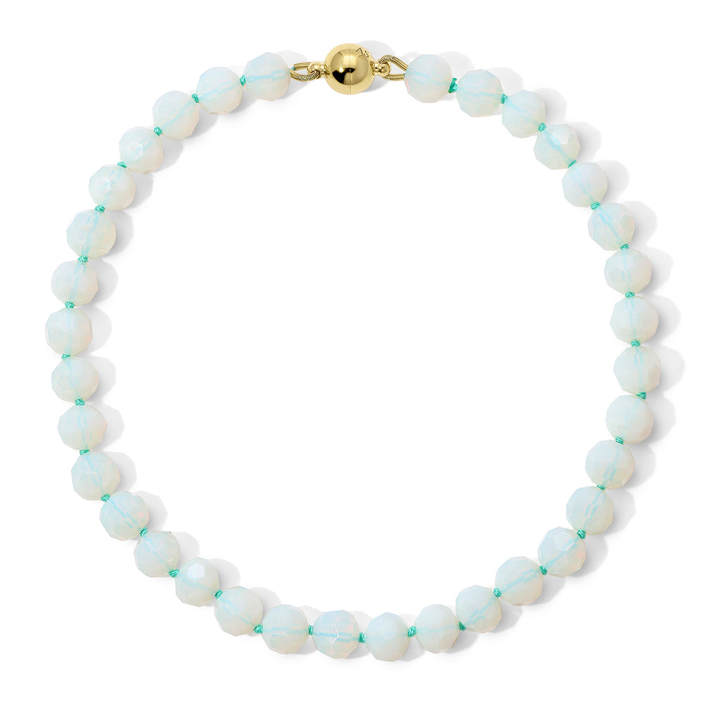 12mm Faceted Opal Necklace