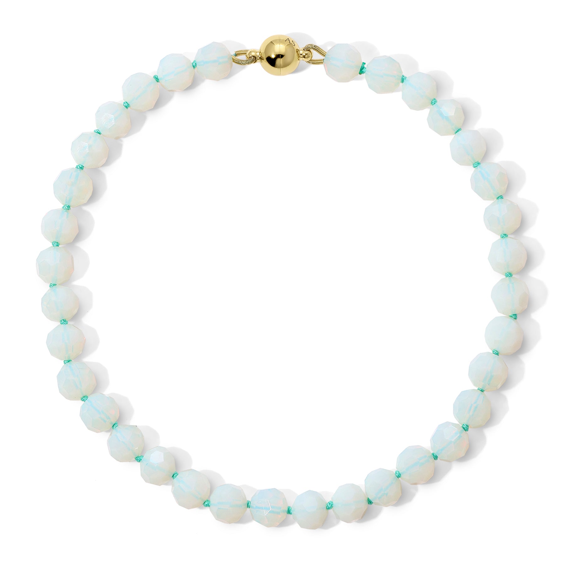 12mm Faceted Opal Necklace