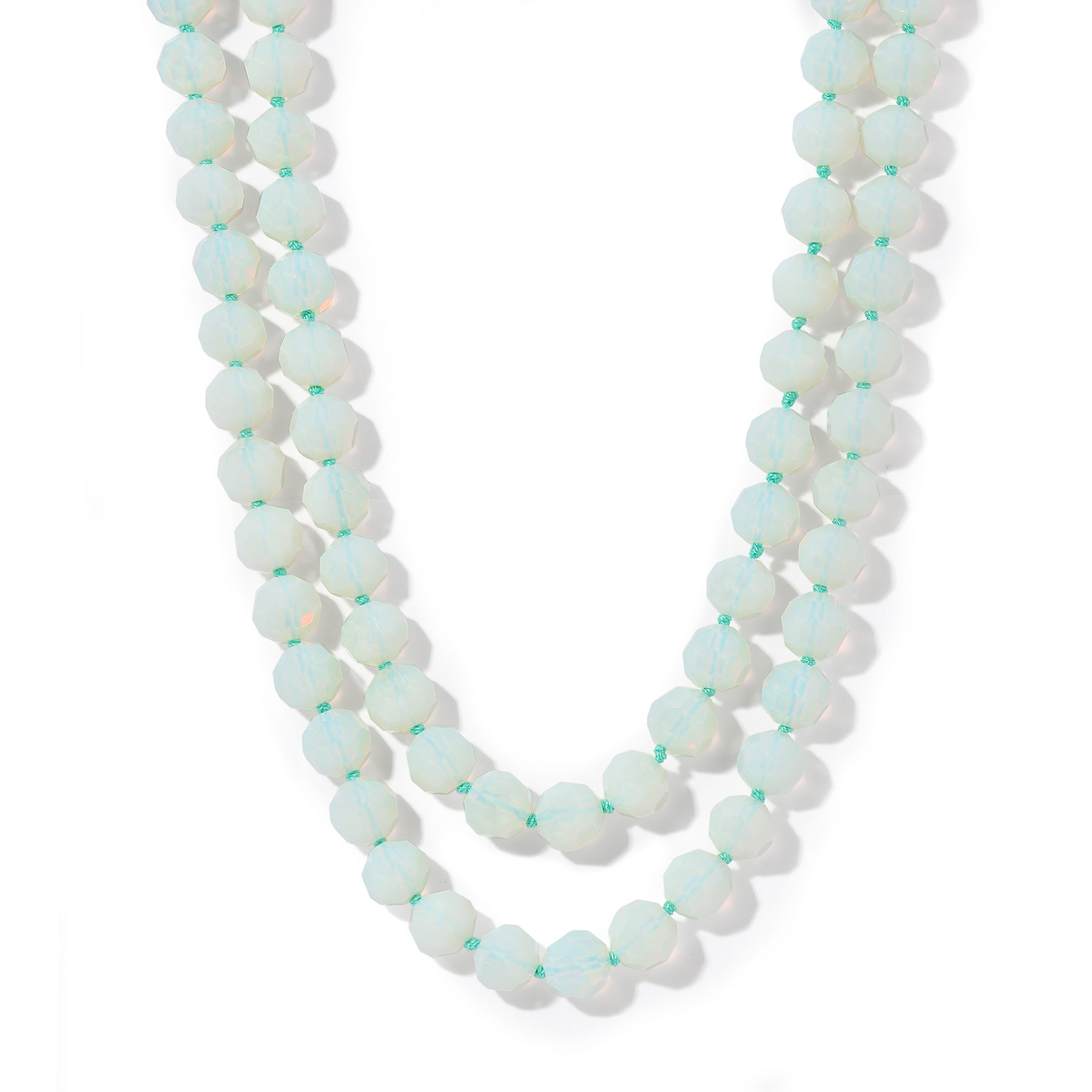 12mm Faceted Opal Necklace