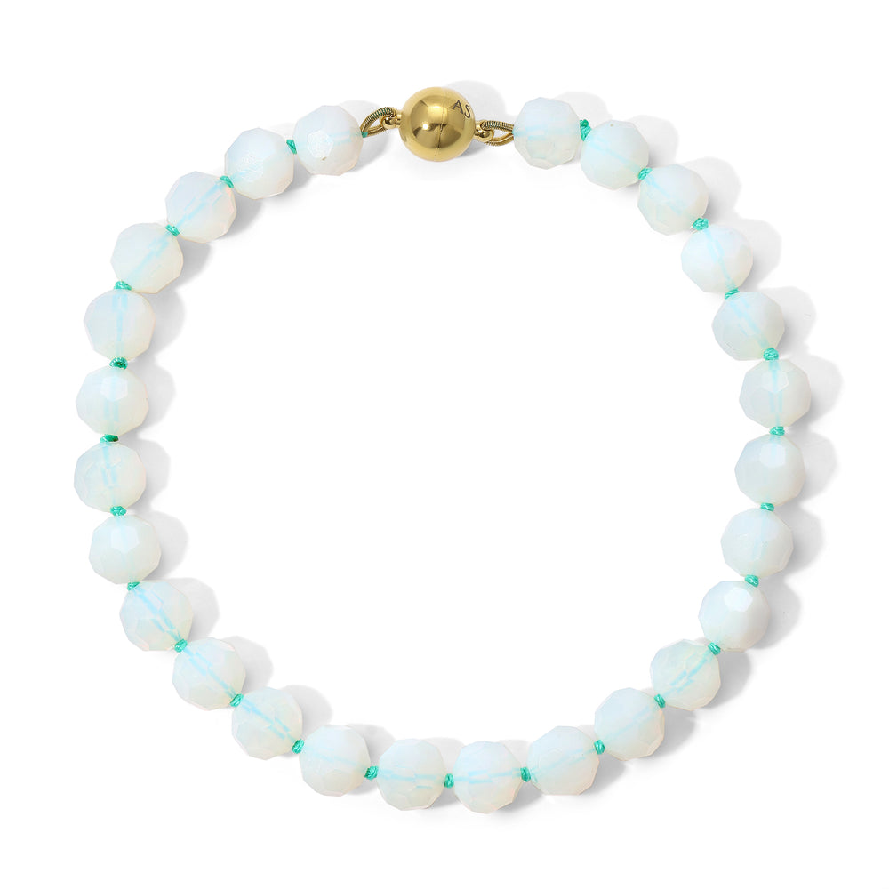 14mm Faceted Opal Necklace