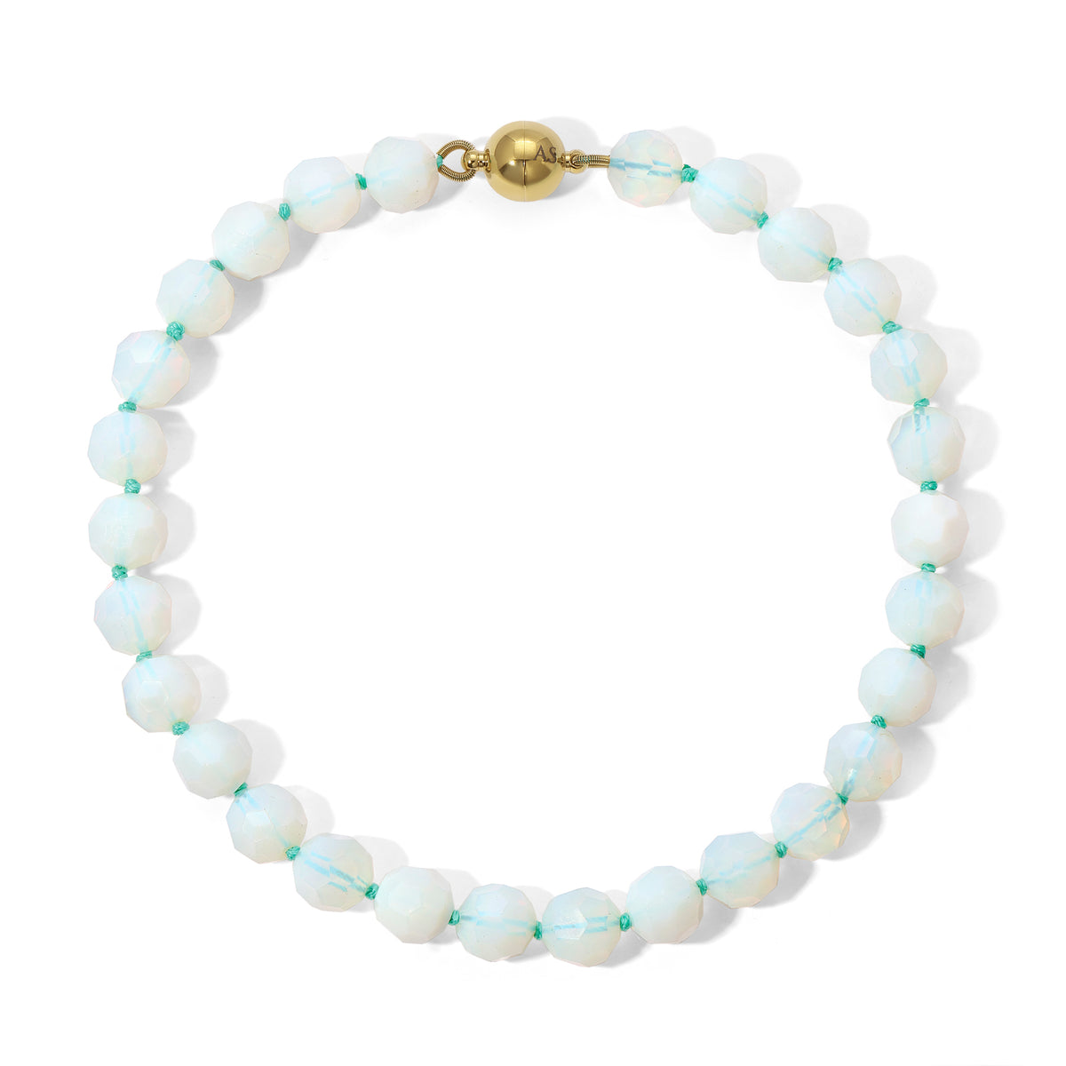 14mm Faceted Opalite Necklace