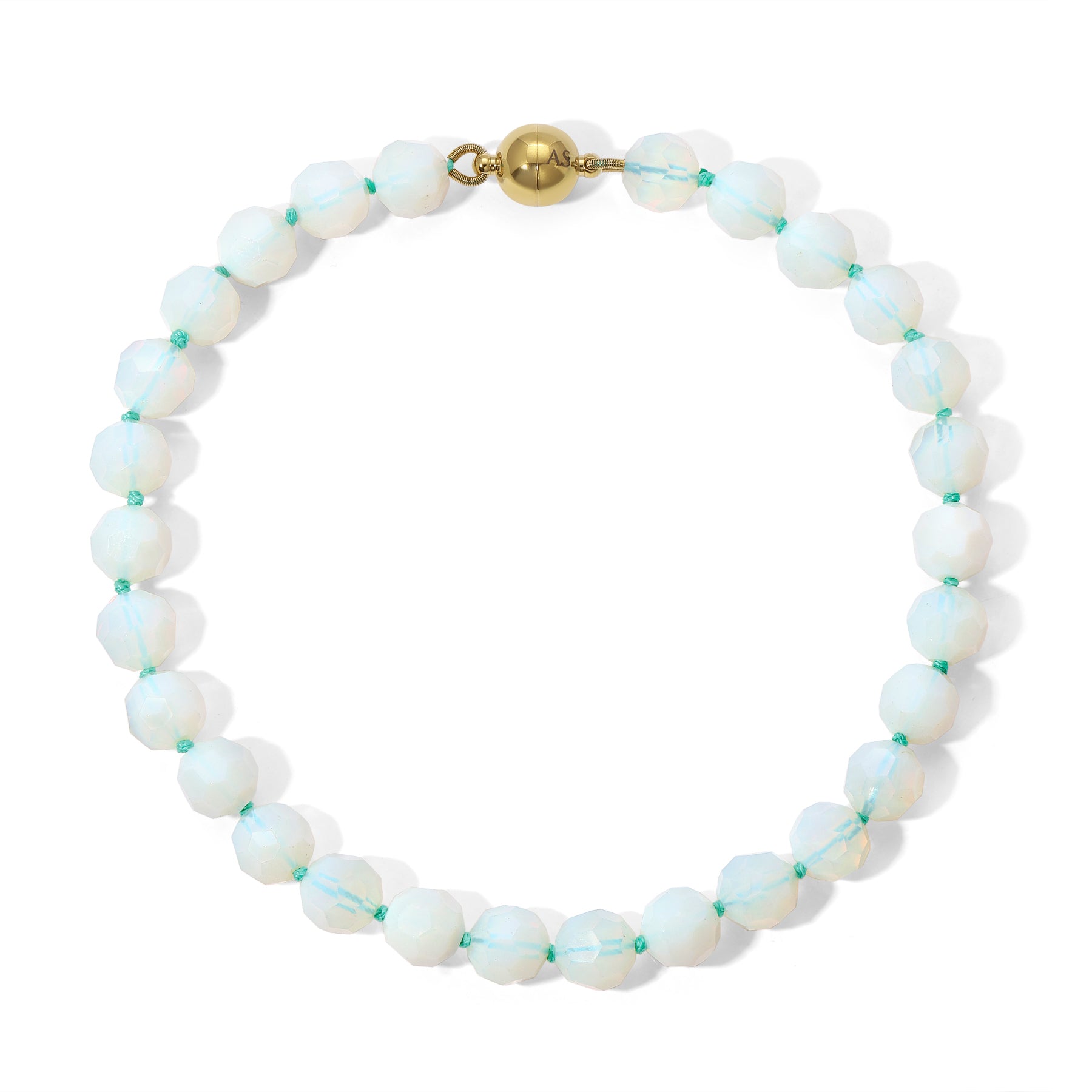 14mm Faceted Opal Necklace