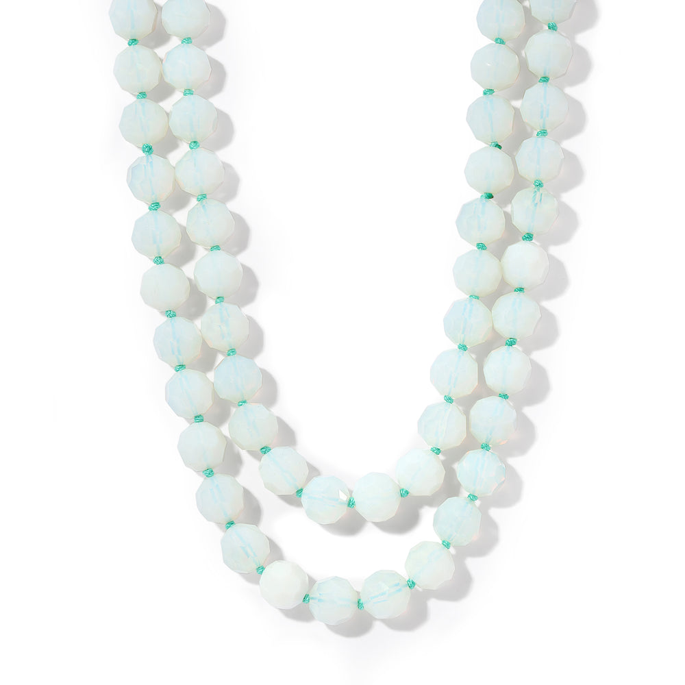 14mm Faceted Opal Necklace