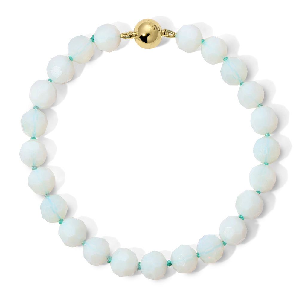 16mm Faceted Opal Necklace