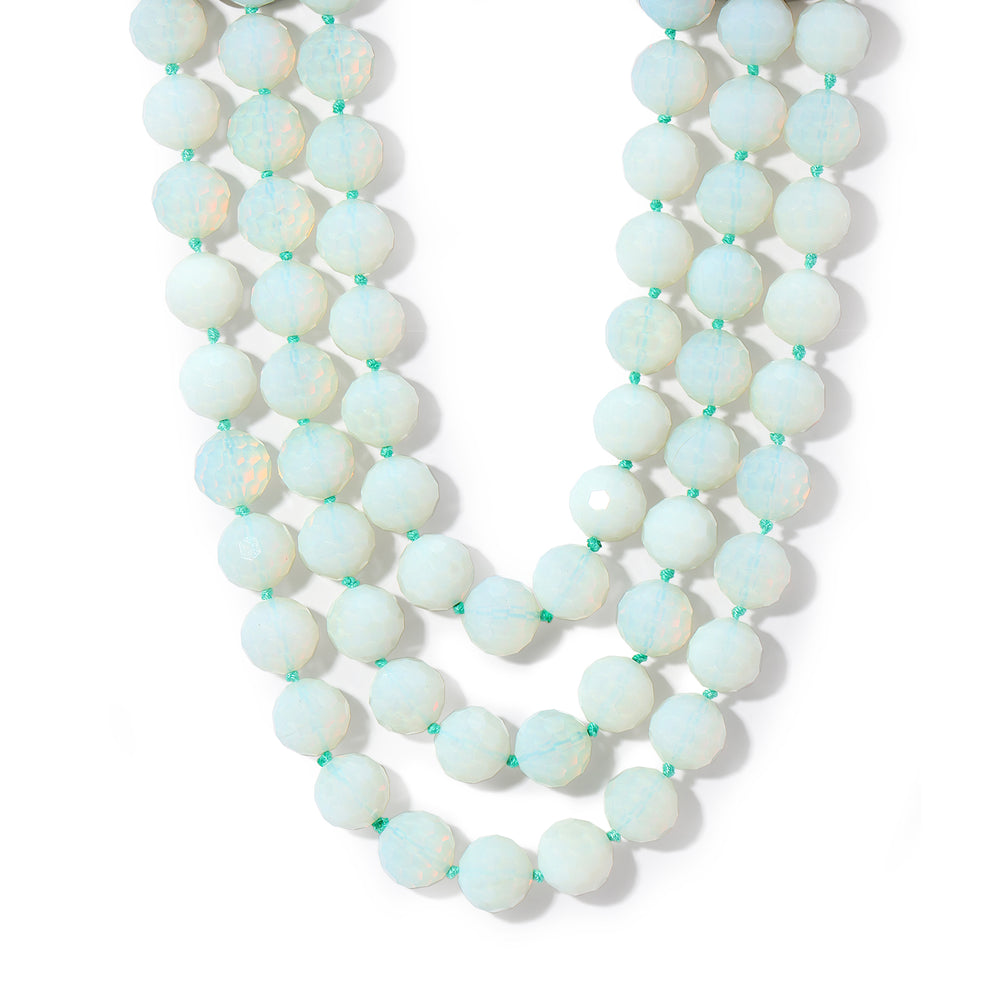 18mm Faceted Opal Necklace