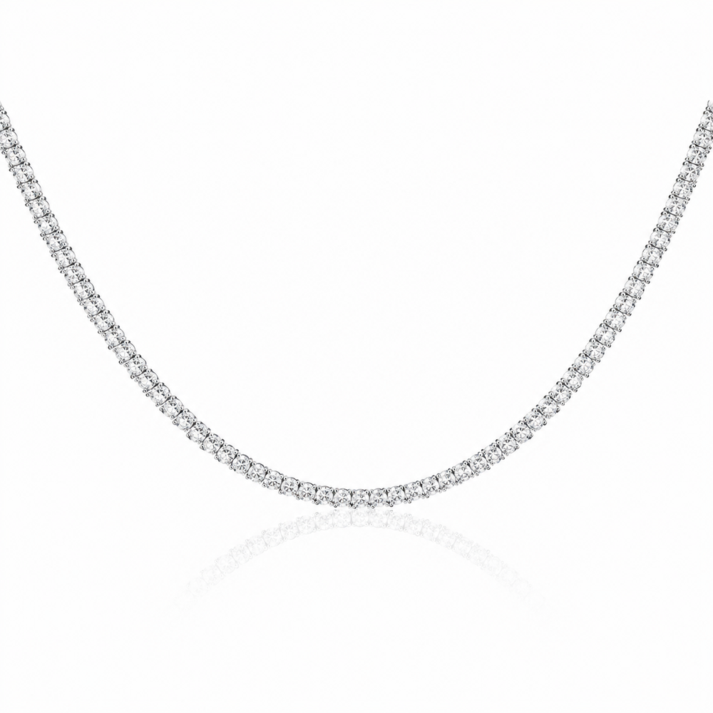 15.60ct Lab Grown Diamond Tennis Necklace Set in 14KT White Gold