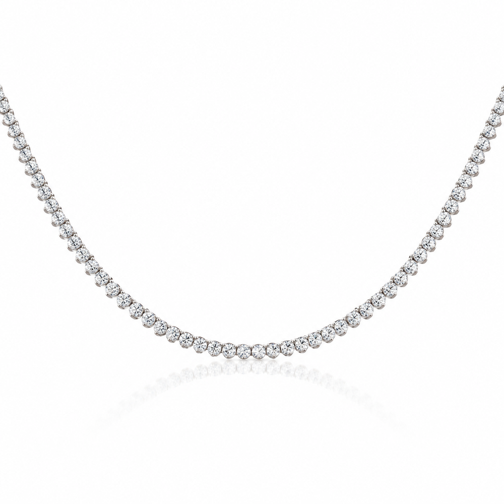 14.63ct Lab Grown Diamond Tennis Necklace Set in 14KT White Gold