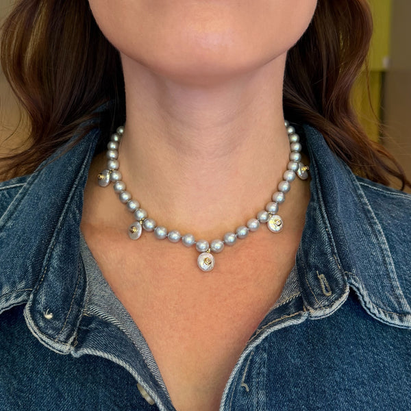 Grey Pearl Princess Necklace