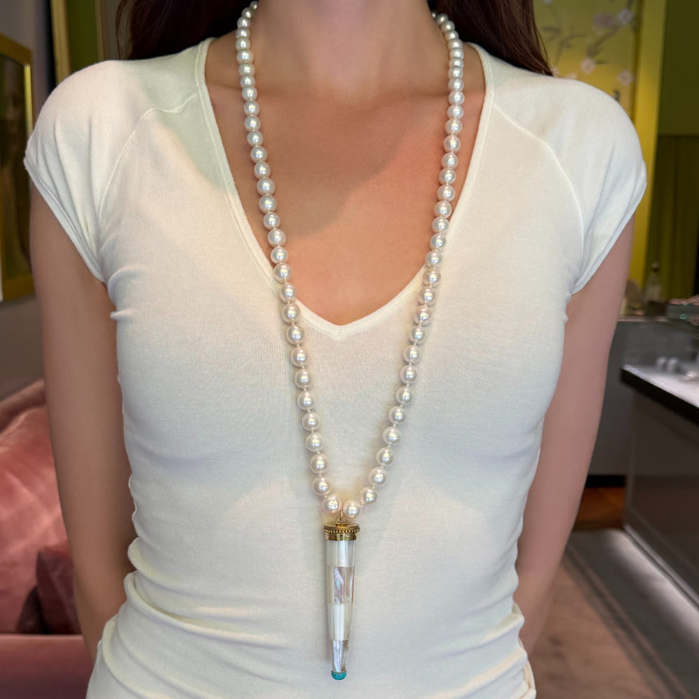 White Pearl Celestial Necklace