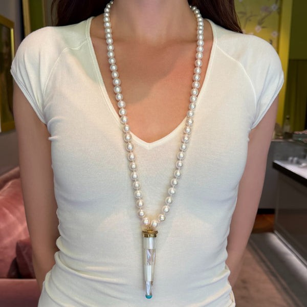 White Pearl Celestial Necklace
