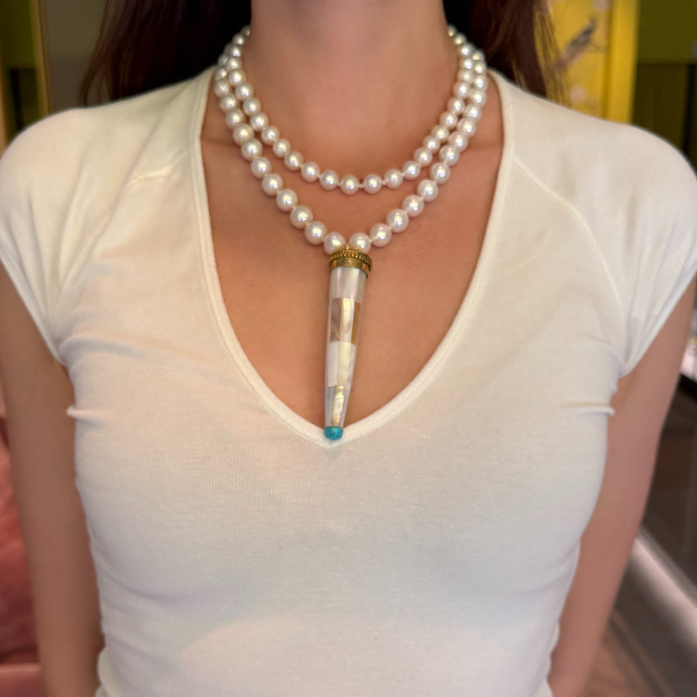 White Pearl Celestial Necklace