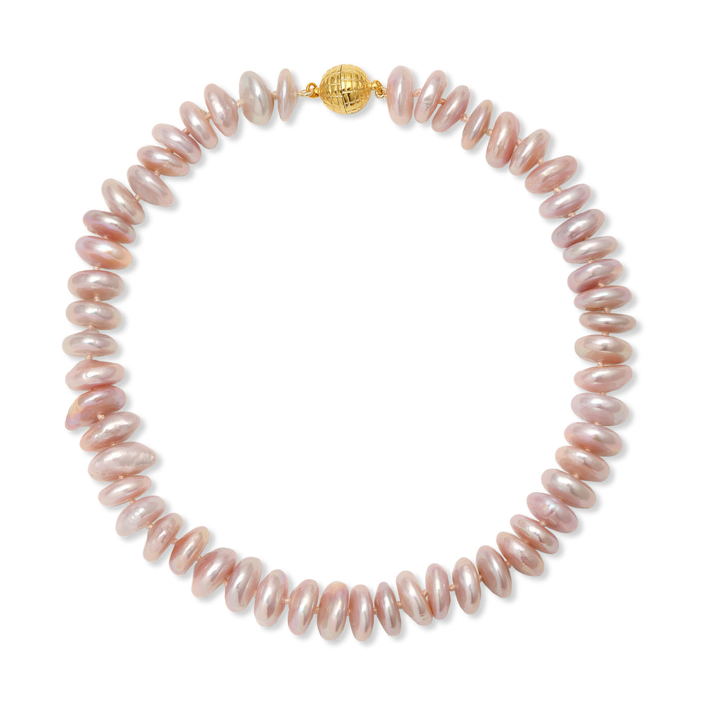 Pink Coin Freshwater Pearl Necklace