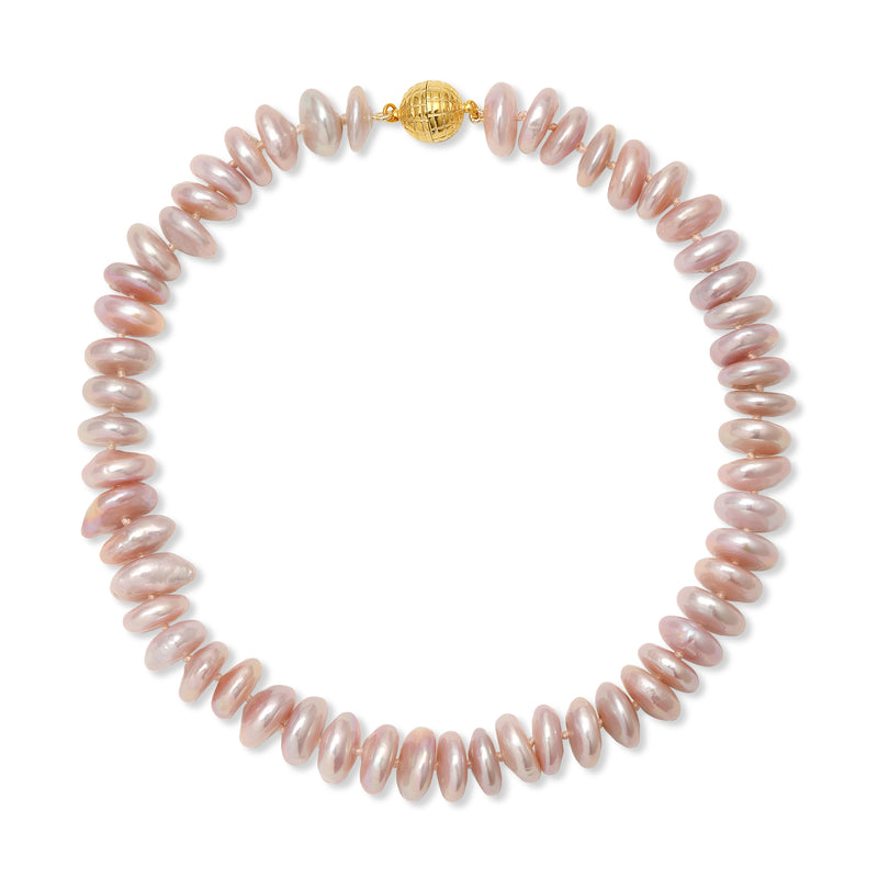 Pink Coin Freshwater Pearl Necklace