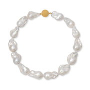 Large White Baroque Freshwater Pearl Necklace