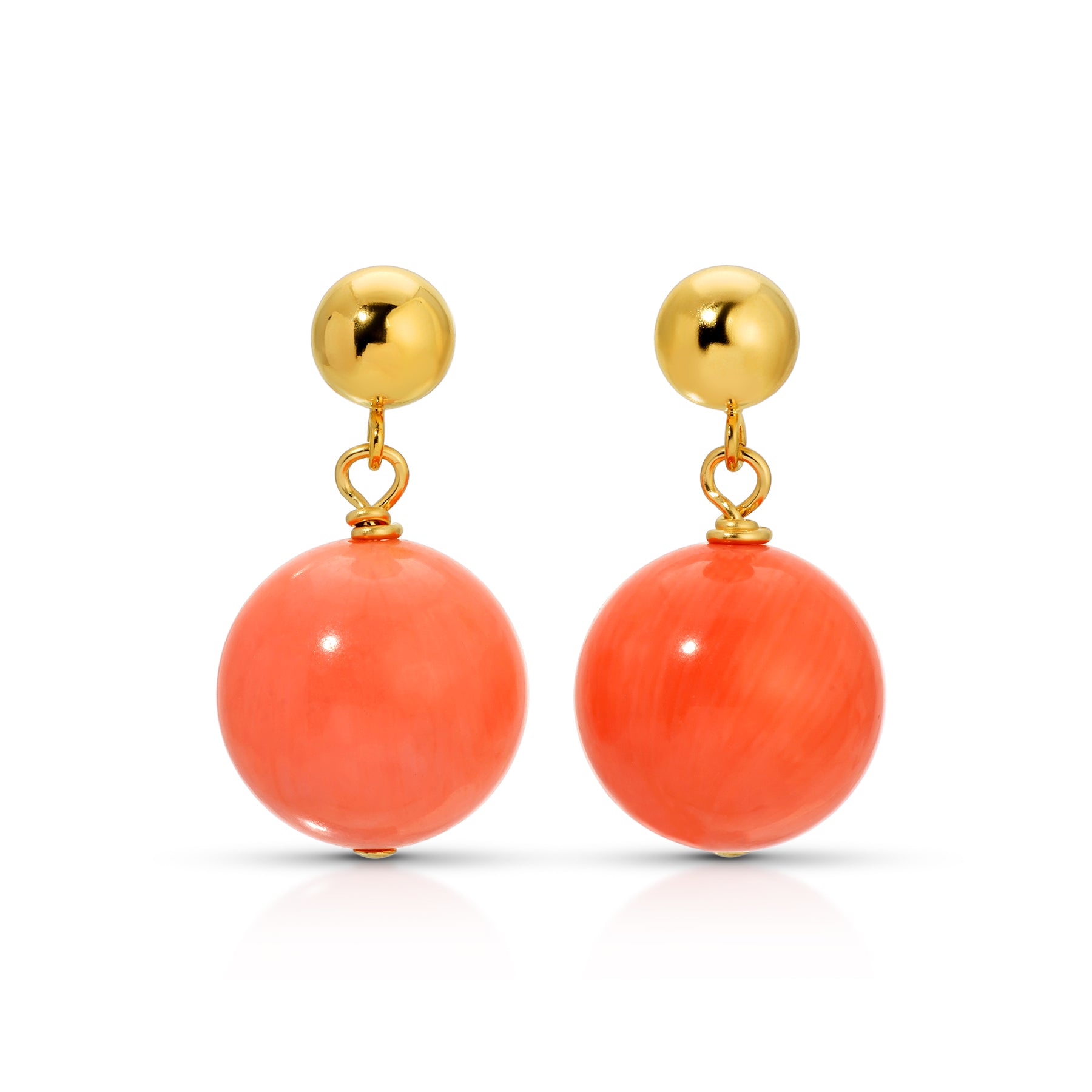 Large Bamboo Coral Drop Earrings