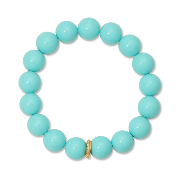 Persian Blue Diamond Link Stretch Bracelet