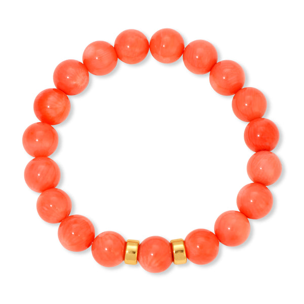 Bamboo Coral Stretch Bracelet