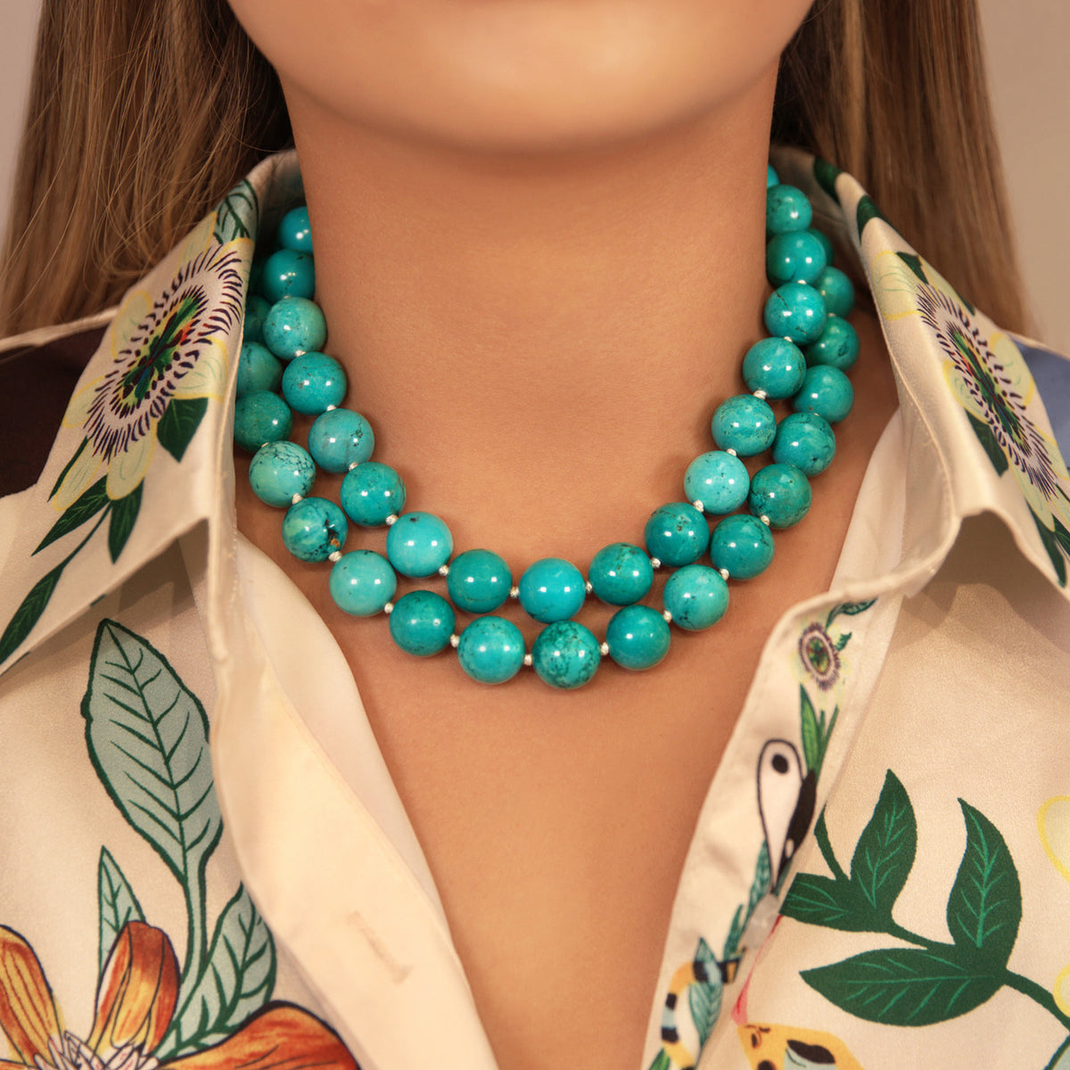 14mm Turquoise Necklace