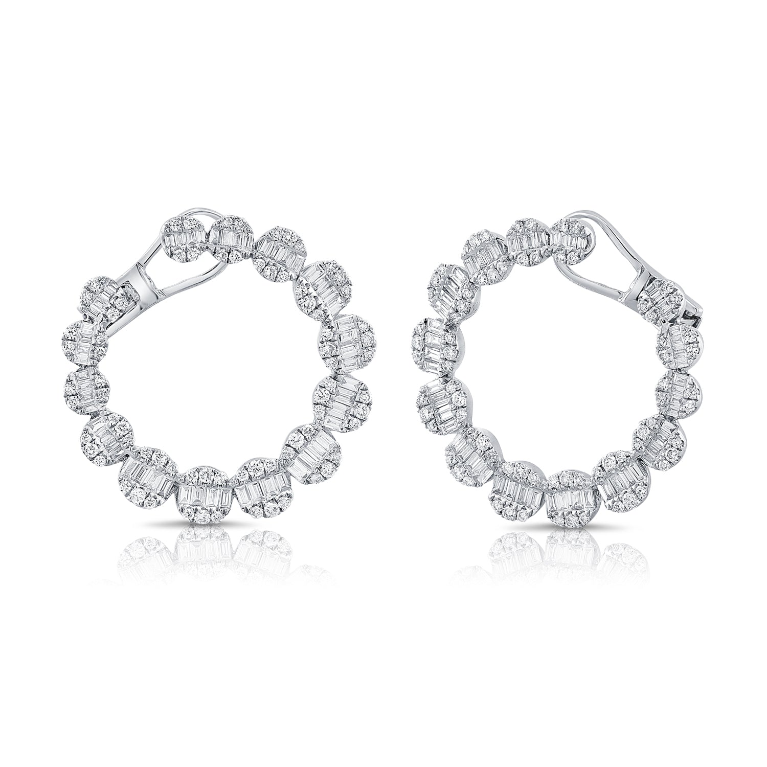 14KT White Gold Baguette Diamond Aviana Earrings