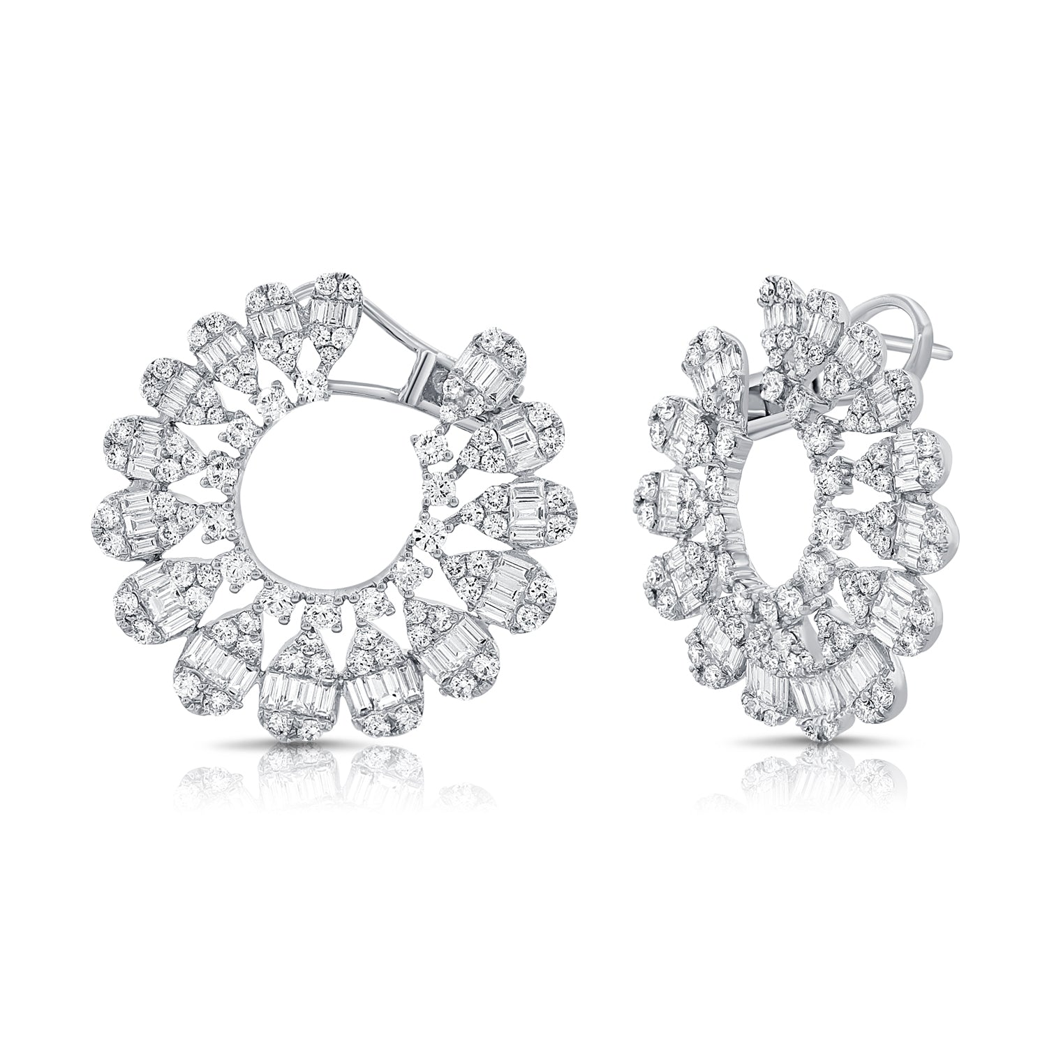 14KT White Gold Baguette Diamond Adriana Earrings