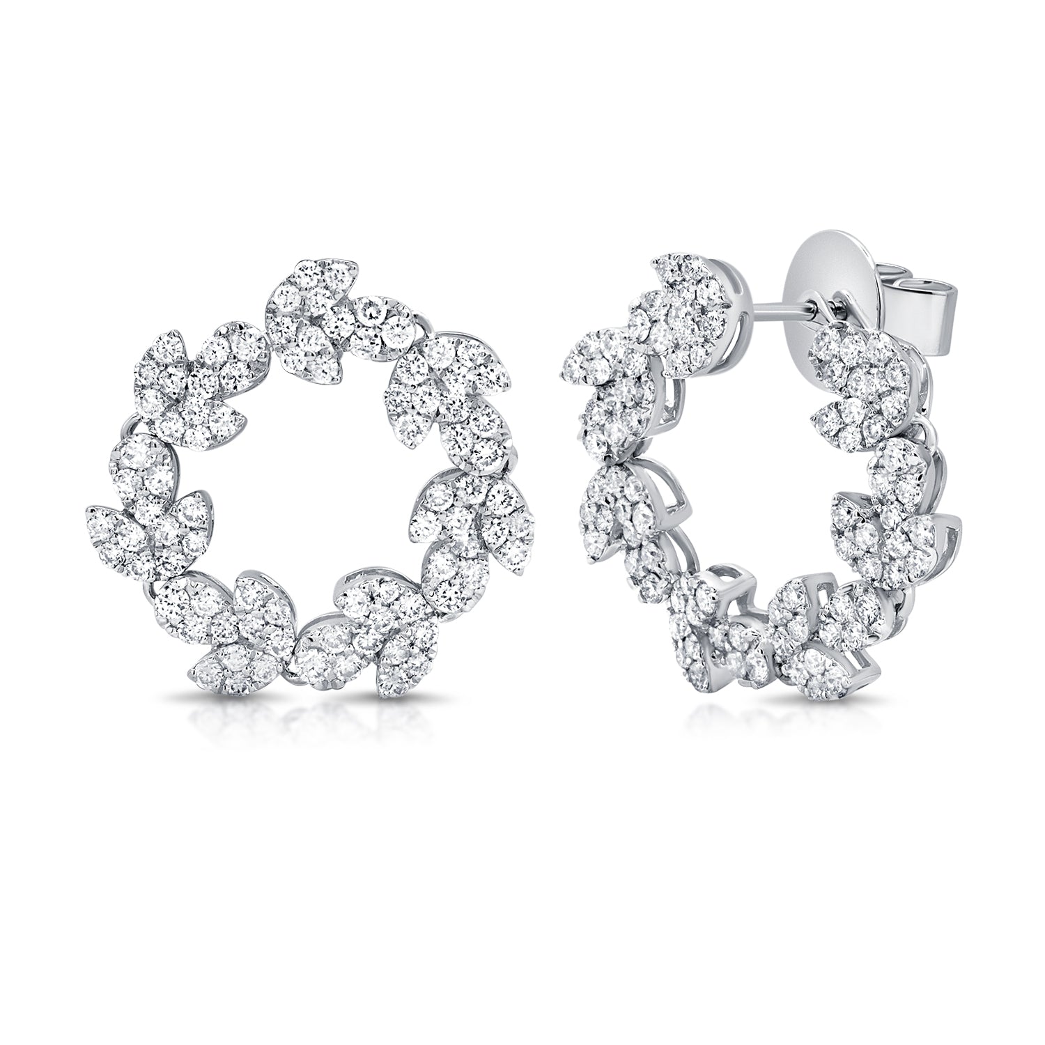 14KT White Gold Diamond Aubree Earrings