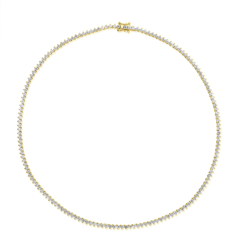 14KT Yellow Gold Diamond Clarabel Tennis Necklace