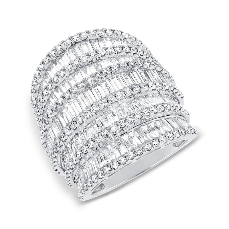 14KT White Gold Baguette Diamond Elvira Ring