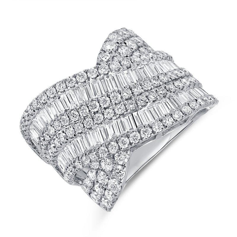 14KT White Gold Baguette Diamond Elvina Ring