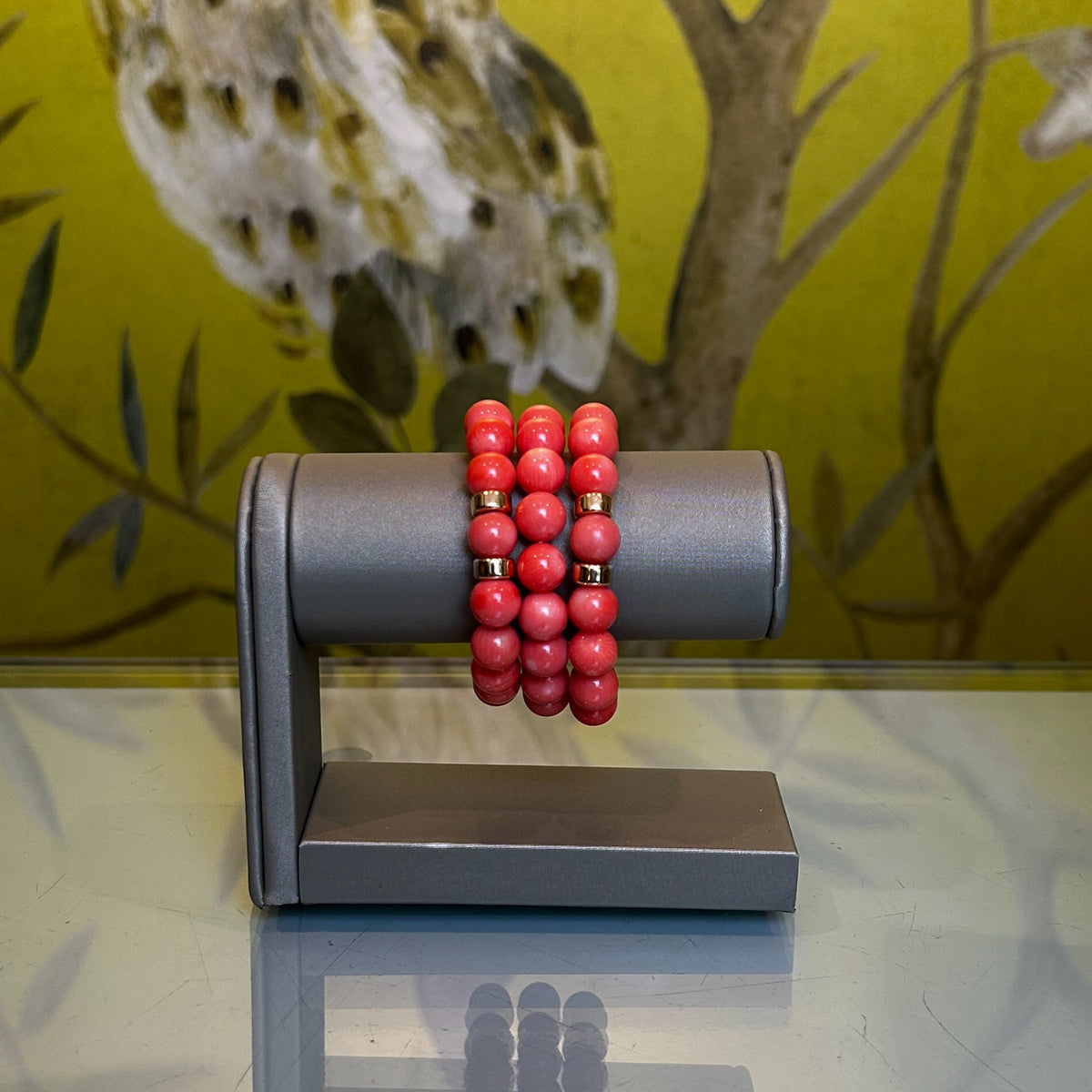 Bamboo Coral Stretch Bracelet