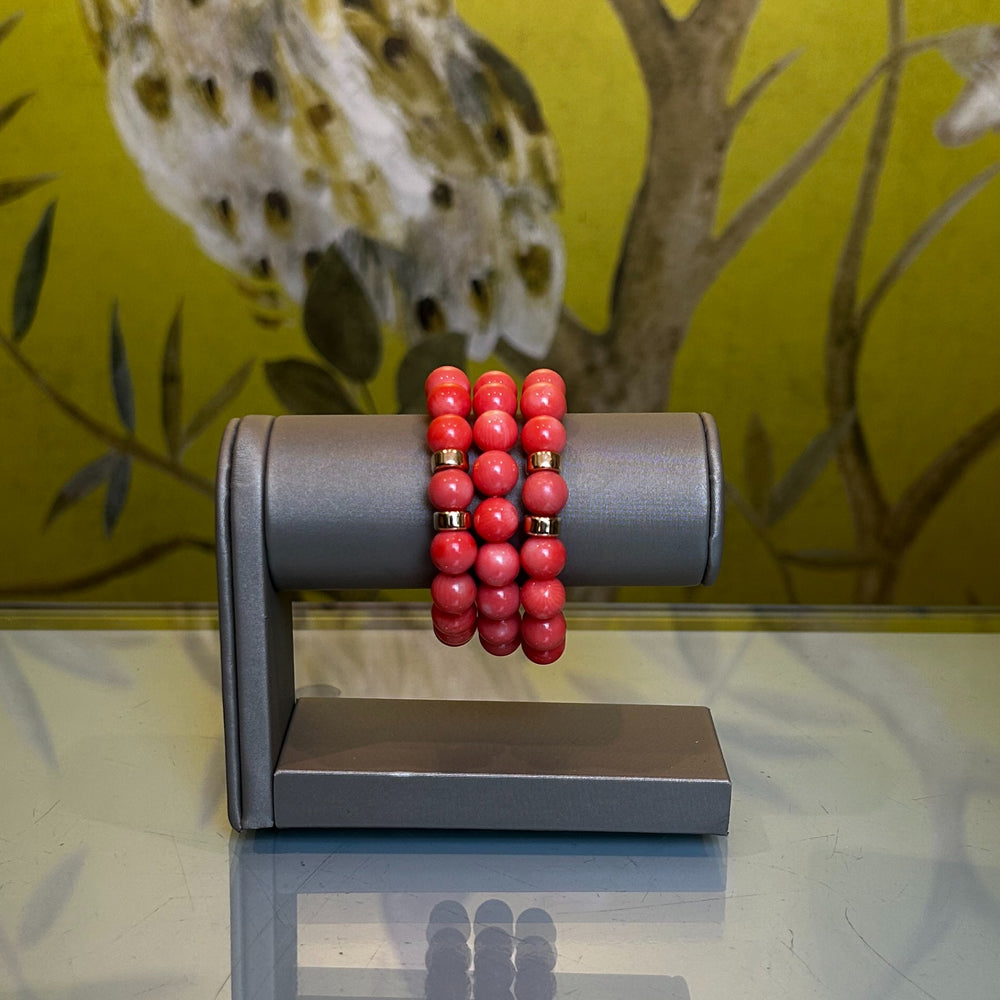 Bamboo Coral Stretch Bracelet