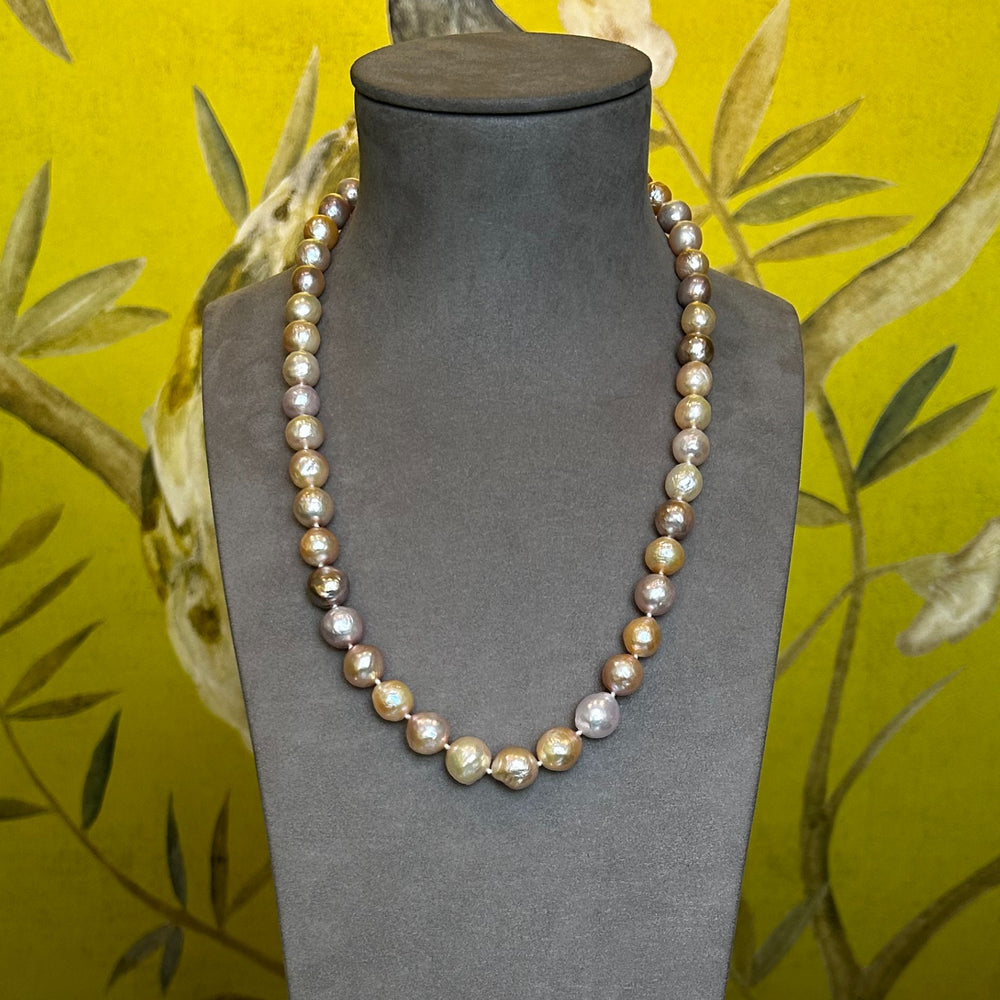 24" Golden Pink Pearl Necklace