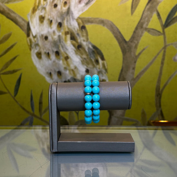 Persian Blue Diamond Link Stretch Bracelet