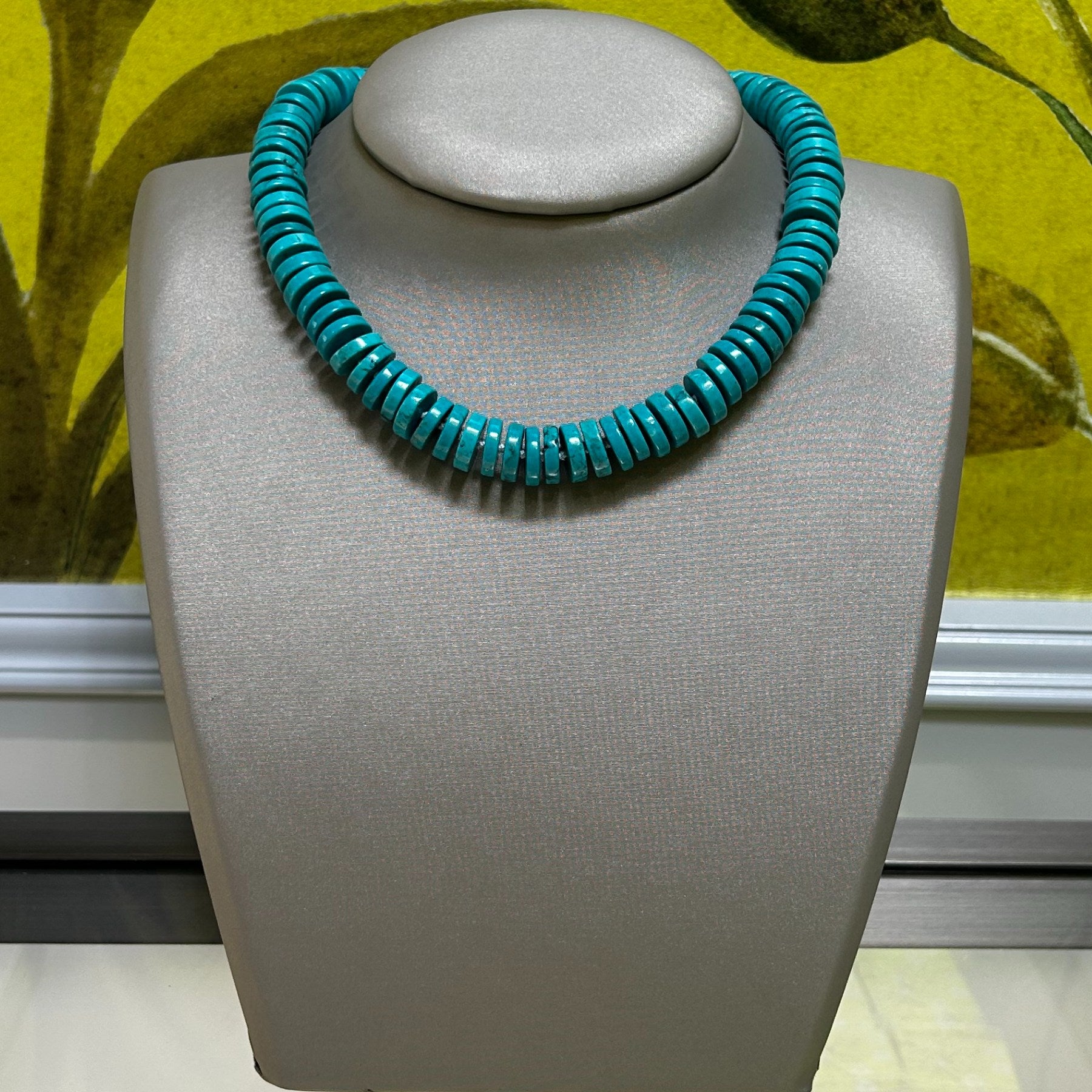 Turquoise Disc Necklace