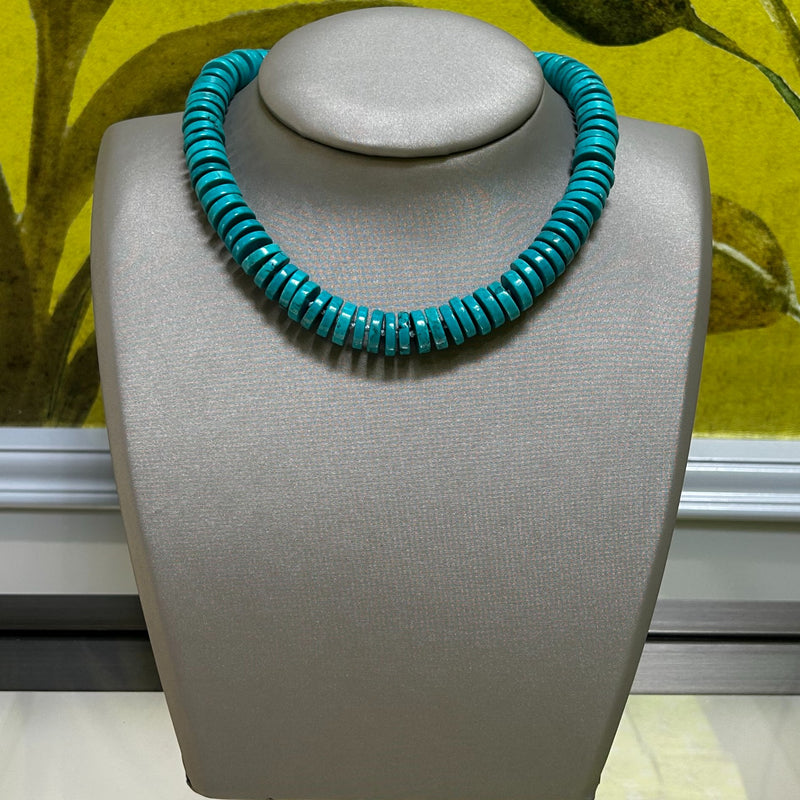 Turquoise Disc Necklace