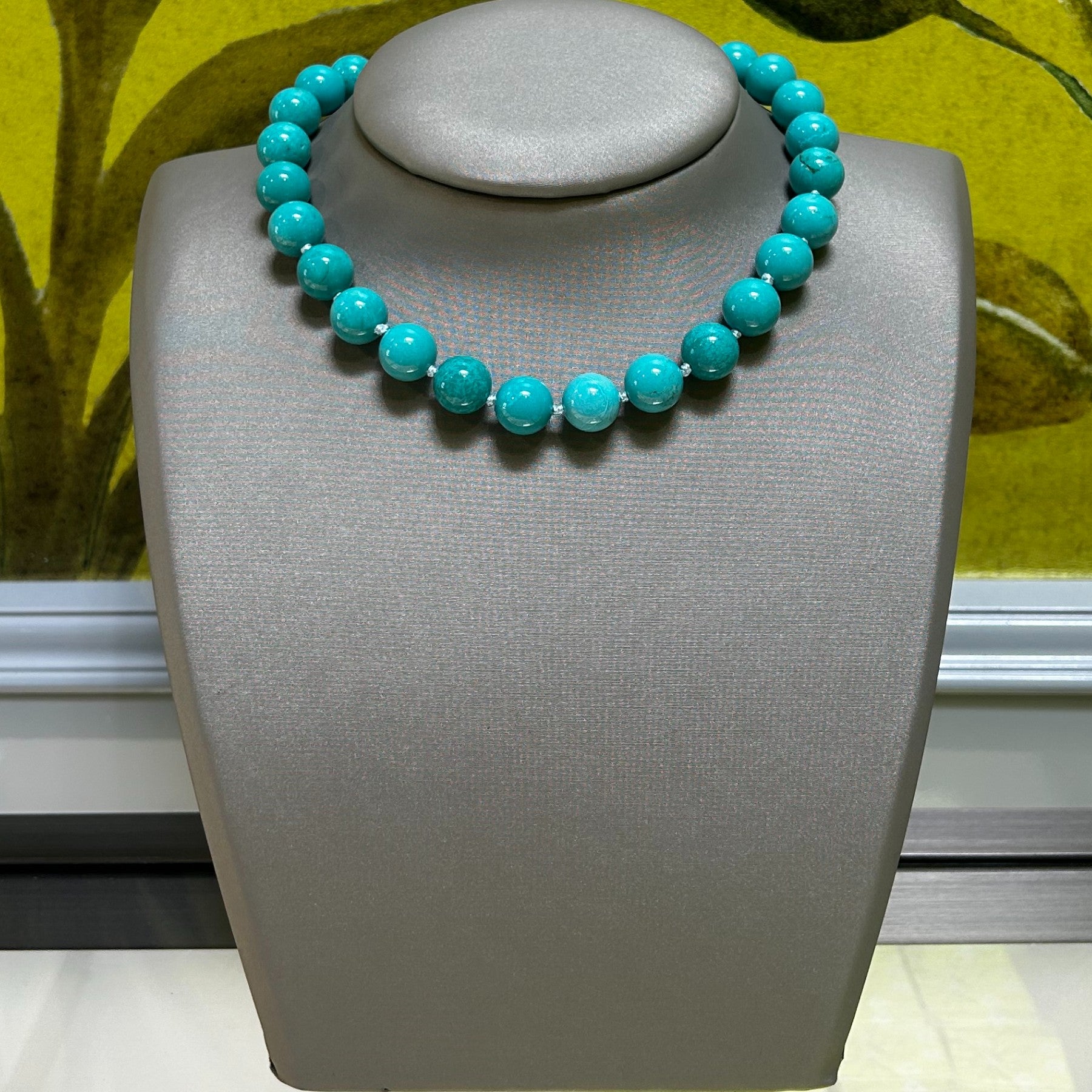 12mm Turquoise Necklace