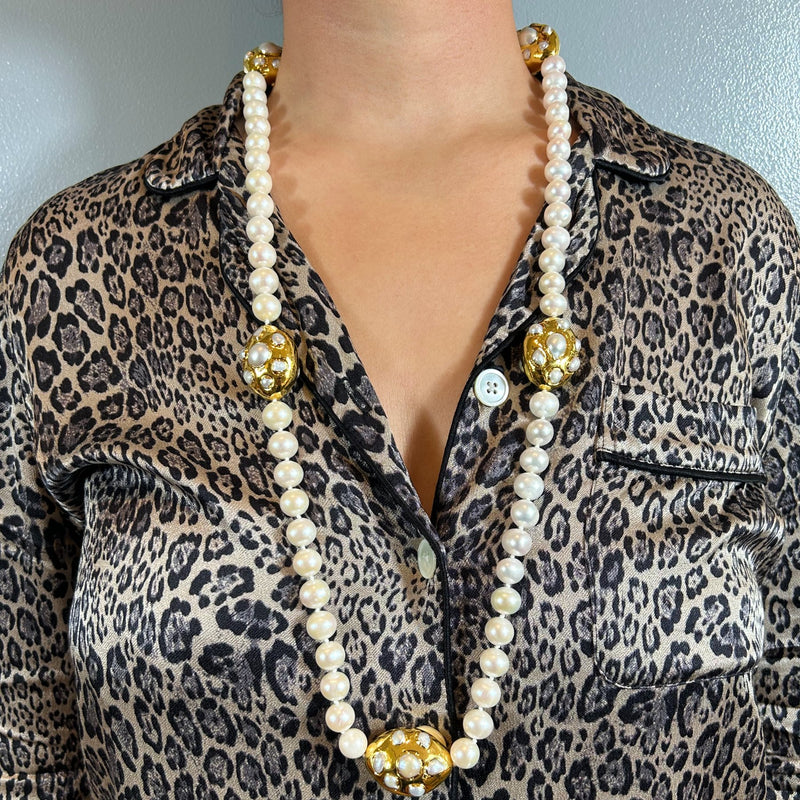 White Pearl Stephanie Necklace