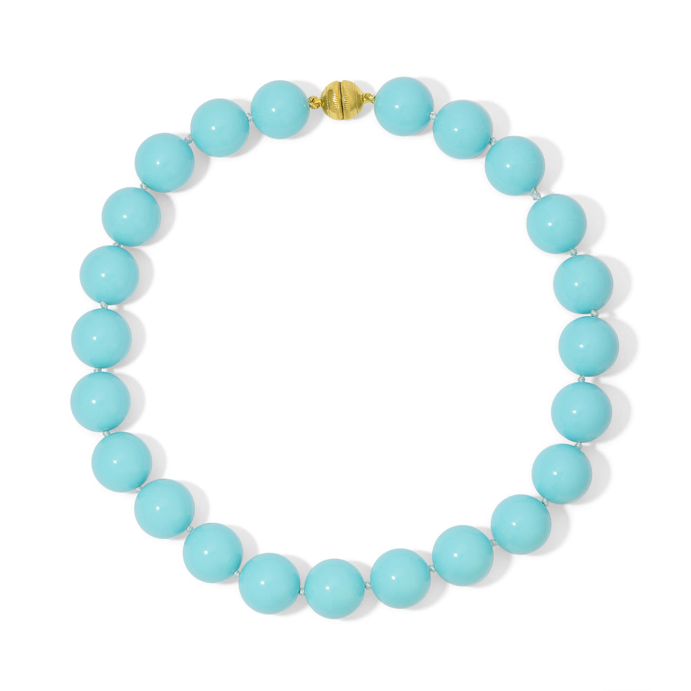 18mm Persian Blue Necklace 17 inches
